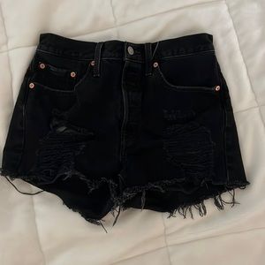 Levis 501 Cutoff Shorts In Black NWOT